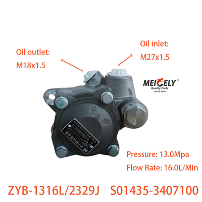 Goedkope ZYB-1316L/2329J Booster Pump Power Steering Pump Voor Yuchai Motor