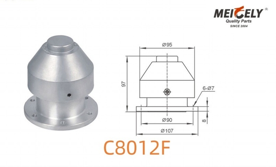 C8012F Ventilaat van roestvrij staal van het type buitenflens PV-uitlaatklep