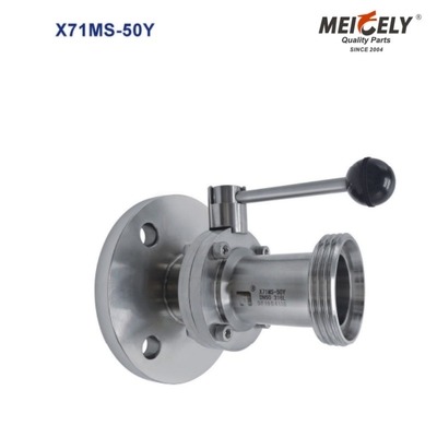 Sanitary Aseptic Sampling Valve Flange Widdop Butterfly Valve Voor Water Tank Truck